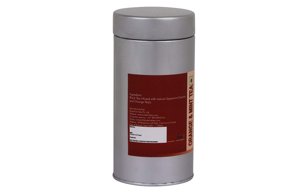 Bud White Orange & Mint Tea    Tin  50 grams